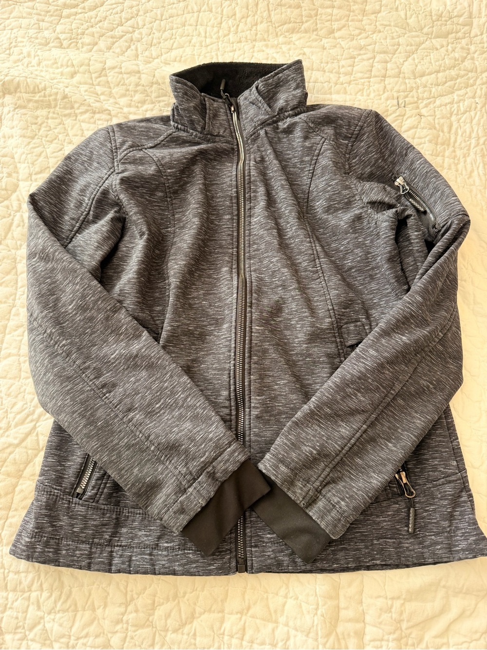 Free Country Brown Fleece Jacket with Teal Trim